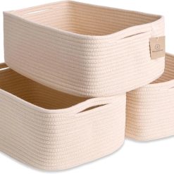 Alternative view of Discount Woven Rope Baskets for Organizing, 3 Pack, 15.5 x 11 x 5.5 Storage Bins, Storage baskets and organizer bins
