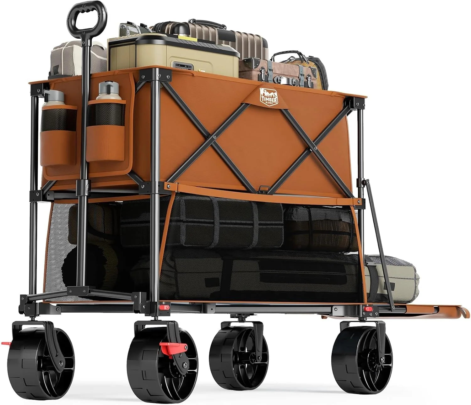 Discount TIMBER RIDGE 400L Folding Double Decker Wagon with Brakes, 54 Extra Long - Image 10