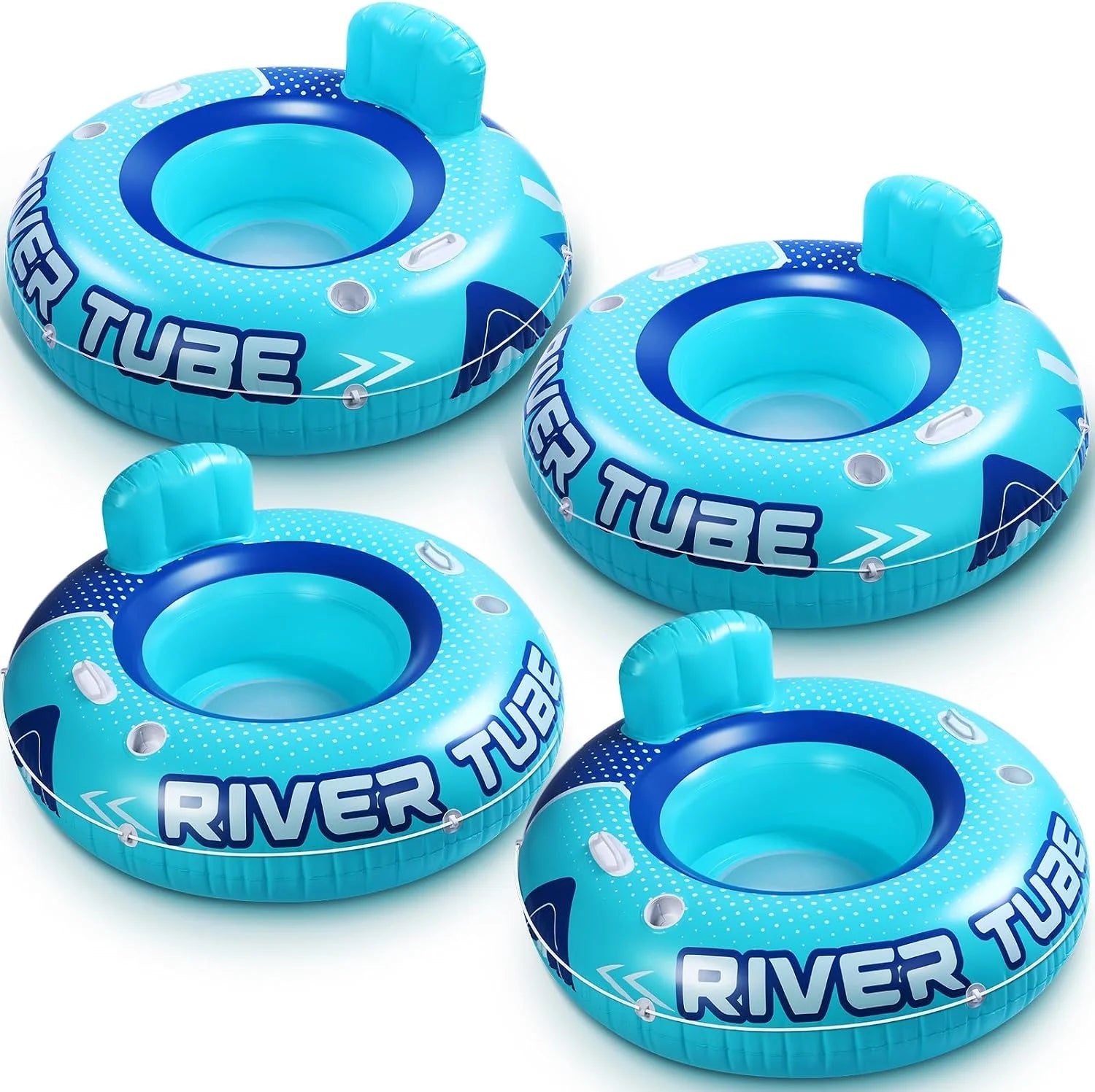Discount Glimin 2 Pcs Green Blue 53 Heavy Duty River Tube Float Inflatable Pool Floating Tube for Adult Large River Raft Water - Image 7