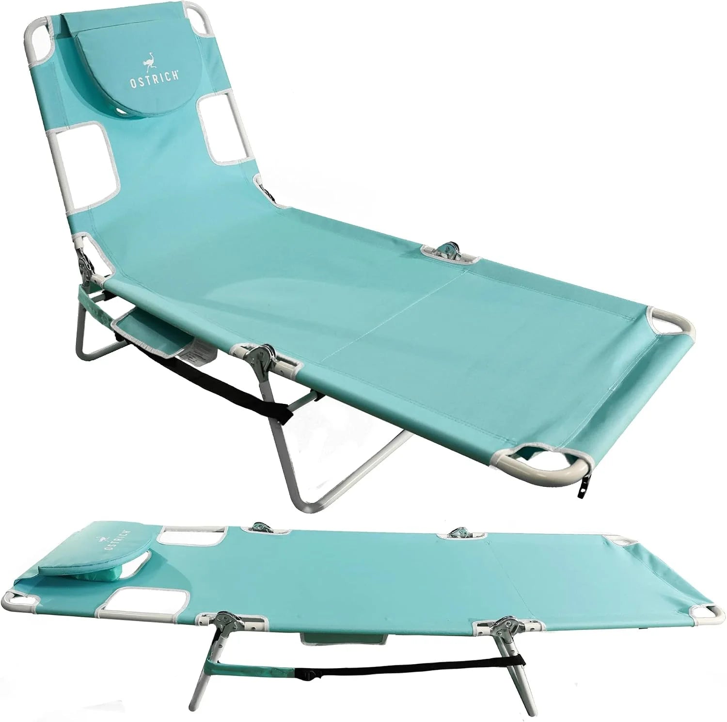 Discount Ladies Comfort Lounger with Chest Support, Foldable and Portable Reclining Outdoor Patio Beach Lawn Camping - Image 3