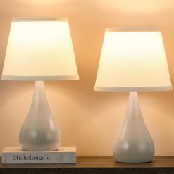 Discount 18.1” Small Modern Touch Lamps for Nightstand Set of 2 with 3 Way Dimmable, Bulb Included