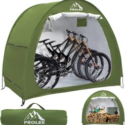 Discount PROLEE Bike Shed 6.6FT, Waterproof Oxford Fabric Storage Tent for 2 Bikes, Outdoor Storage with Window Design, Black