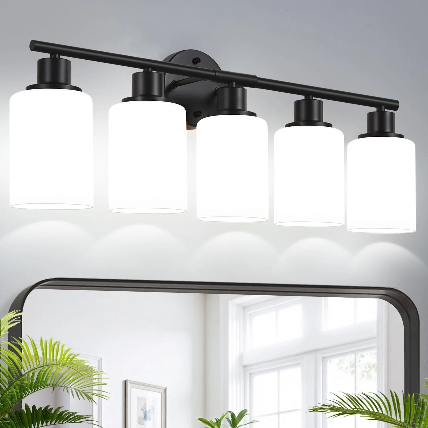 Discount Zarbitta 3-Light Bathroom Light Fixtures, 17.23 Black Modern Vanity Lights with Clear Glass Shade - Image 17