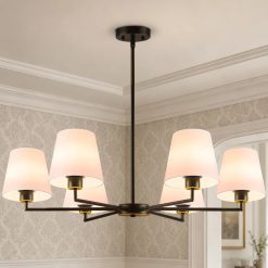 Discount Gold Chandeliers for Dining Room, 6 Light