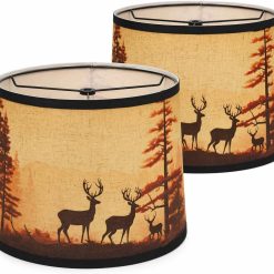 Alternative view of Discount Rustic Deer Printed Empire Lamp Shades Set of 2