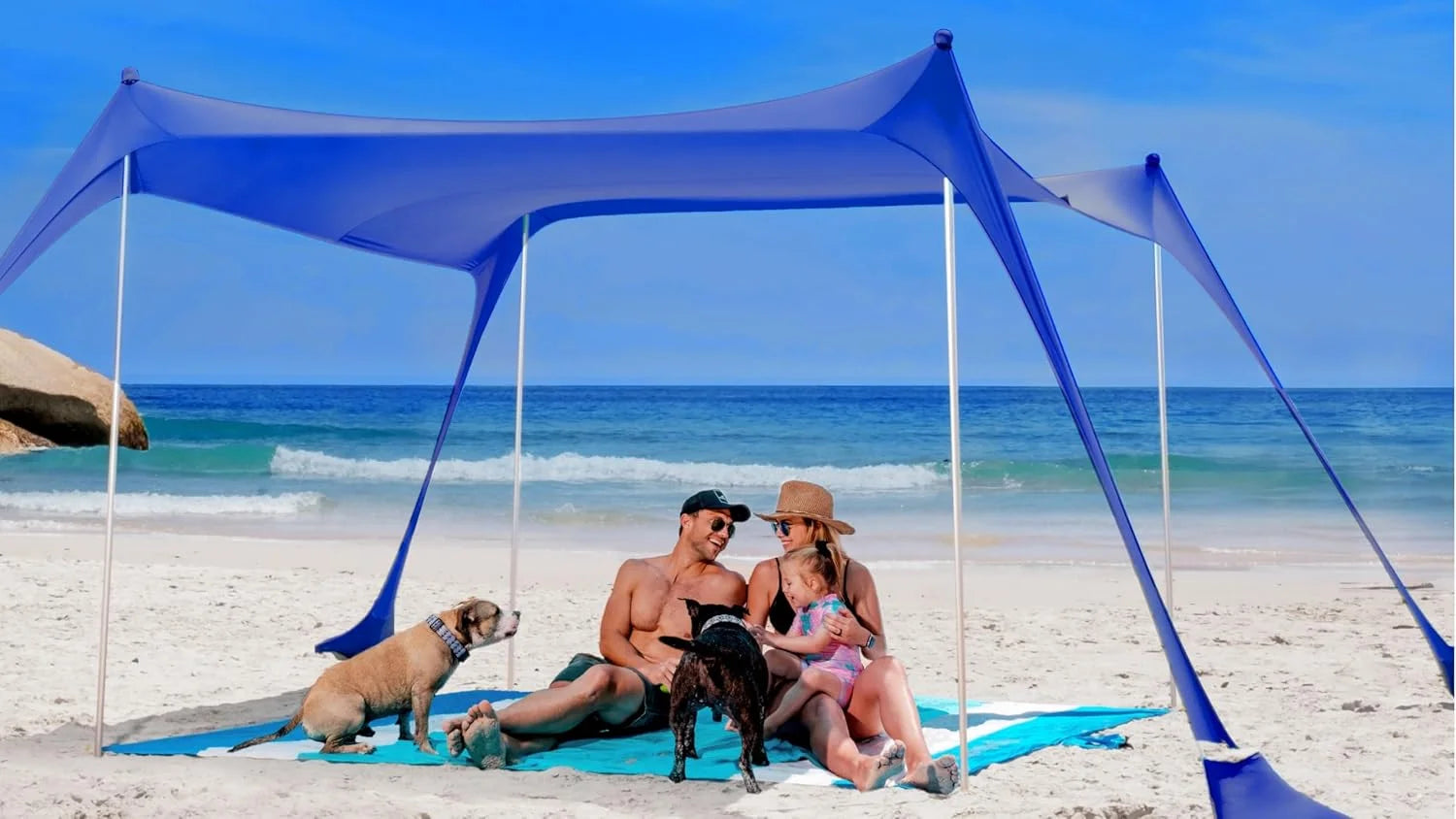 Discount Ninja Beach Tent Sun Shelter UPF50+, Easy Pop Up Beach Canopy - Image 2