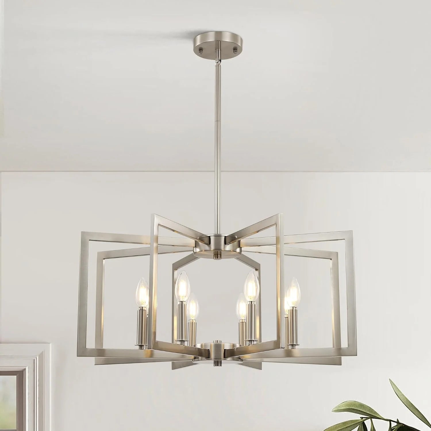 Discount 6-Light Gold Pendant Light, Modern Farmhouse Dining Room Light Fixtures Over Table - Image 5