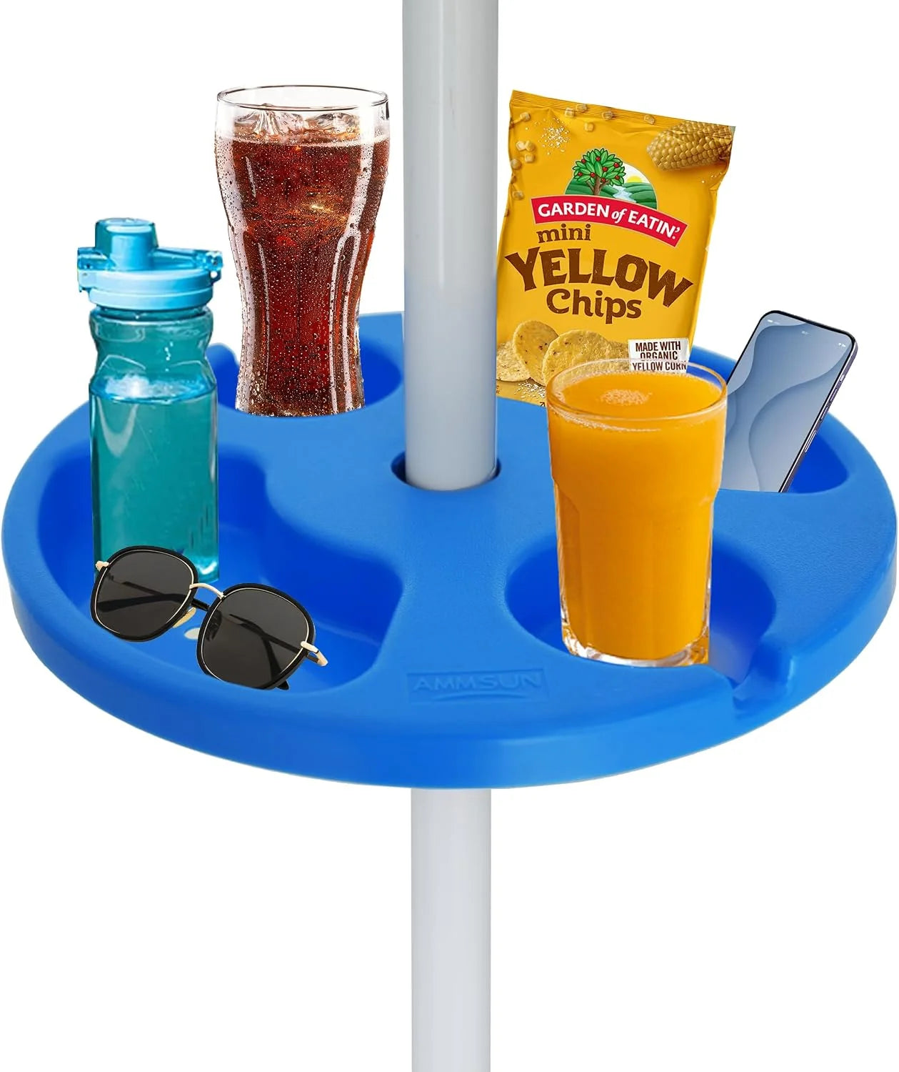 Discount AMMSUN 13 Portable Beach Umbrella Table Tray White - Image 2