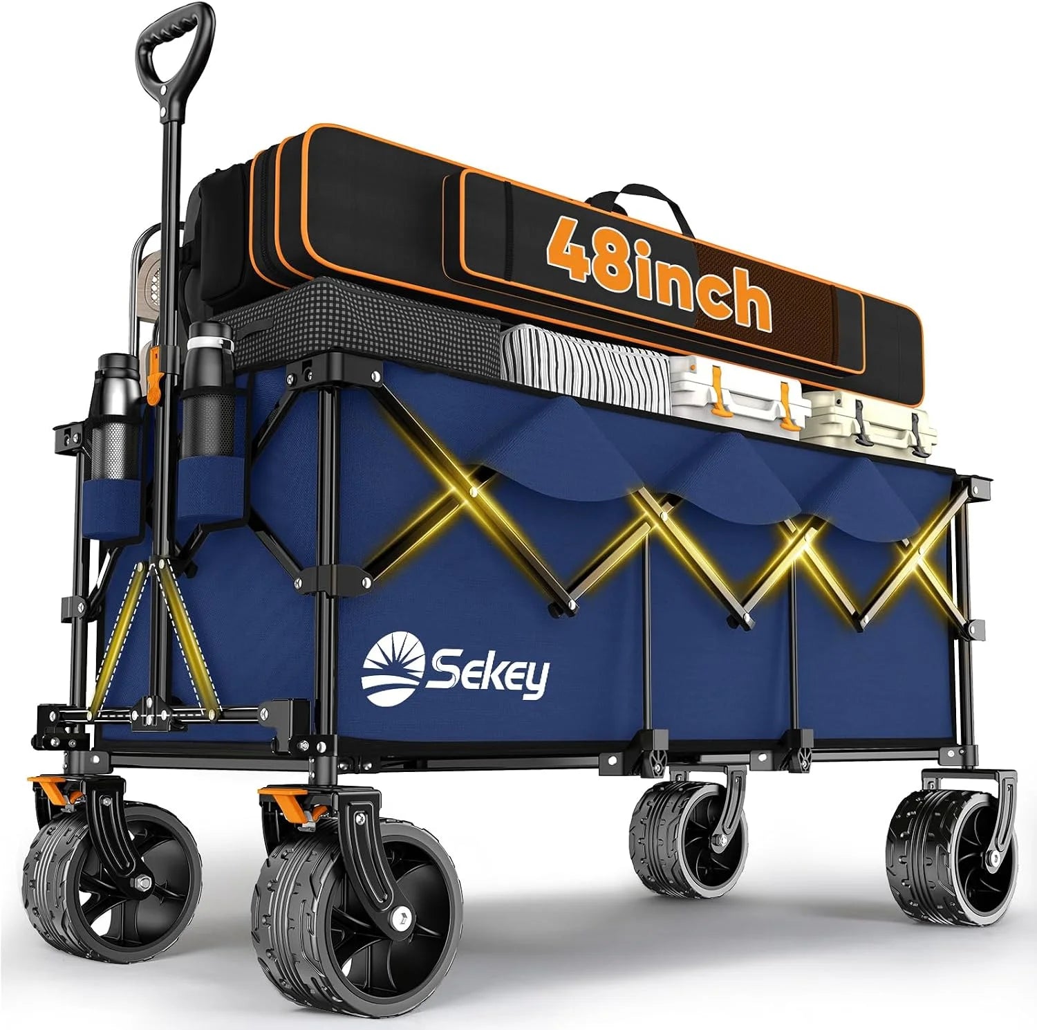 Discount Sekey 48鈥滾 Collapsible Foldable Extended Wagon with 660lbs Weight Capacity - Image 5