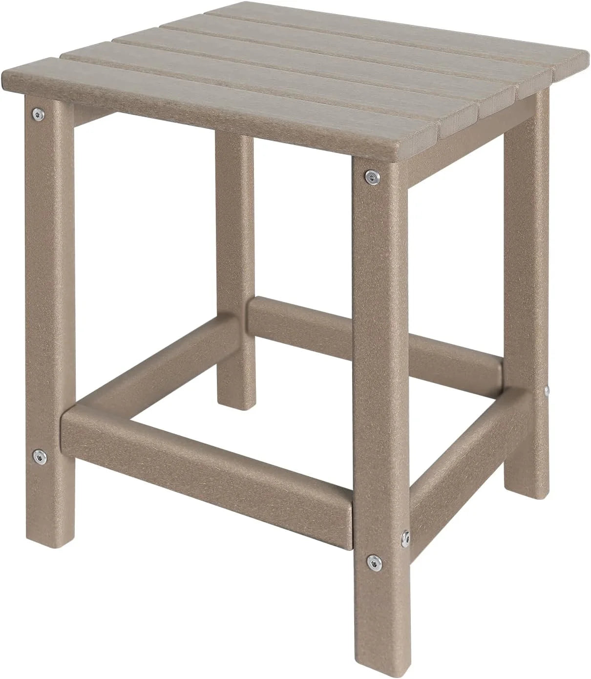 Discount Adirondack Square Outdoor Side Table,2-Tier Storage Patio Side Table - Image 18