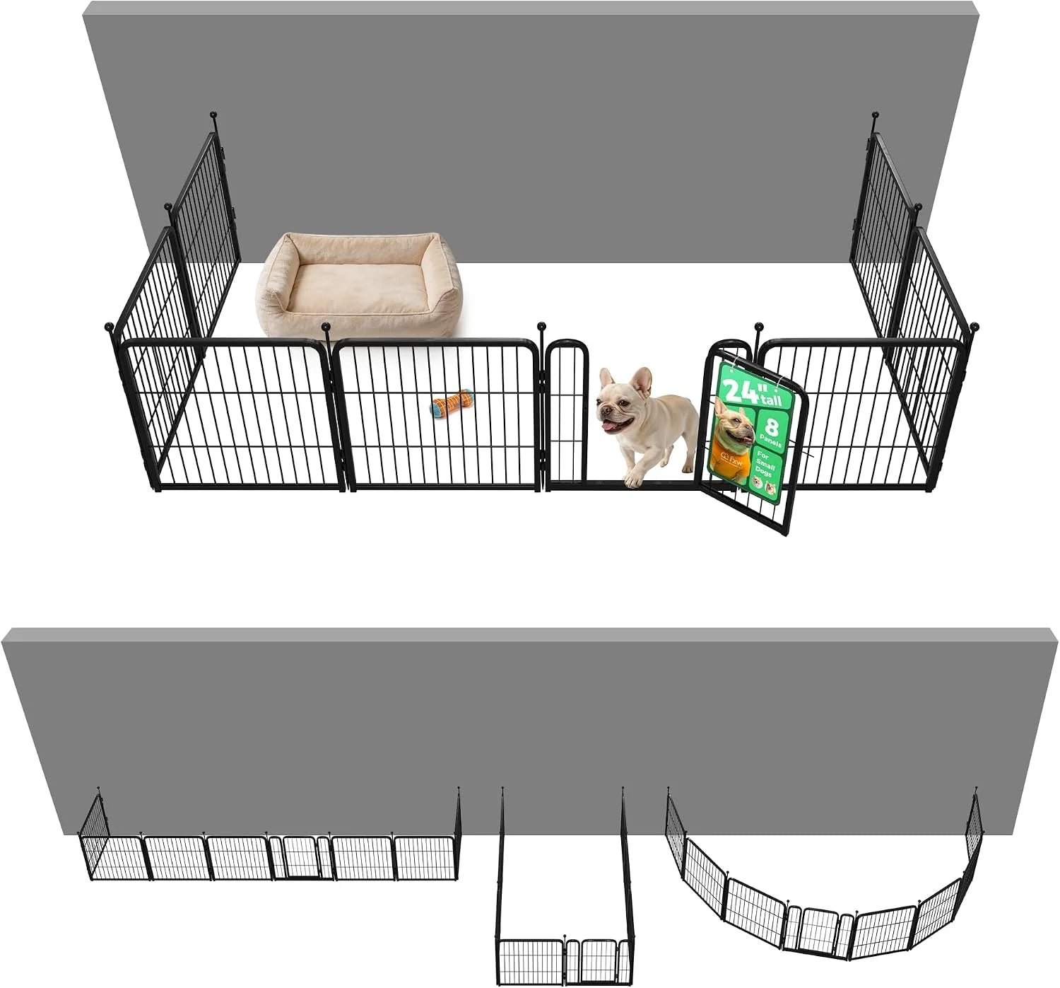 Discount Rollick Dog Playpen, Indoor, 24 H, 8 Panels - Image 84
