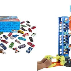 Alternative view of Discount Wheels City Ultimate Garage Track Set with 2 Die-Cast Toy Cars & Car-Eating Dragon, Stores 50+ Vehicles