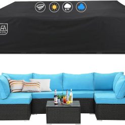 Alternative view of Discount AKEfit Patio Furniture Covers,500D Heavy Duty Waterproof for Outdoor Square and Retangle Patio Table and Chair Covers