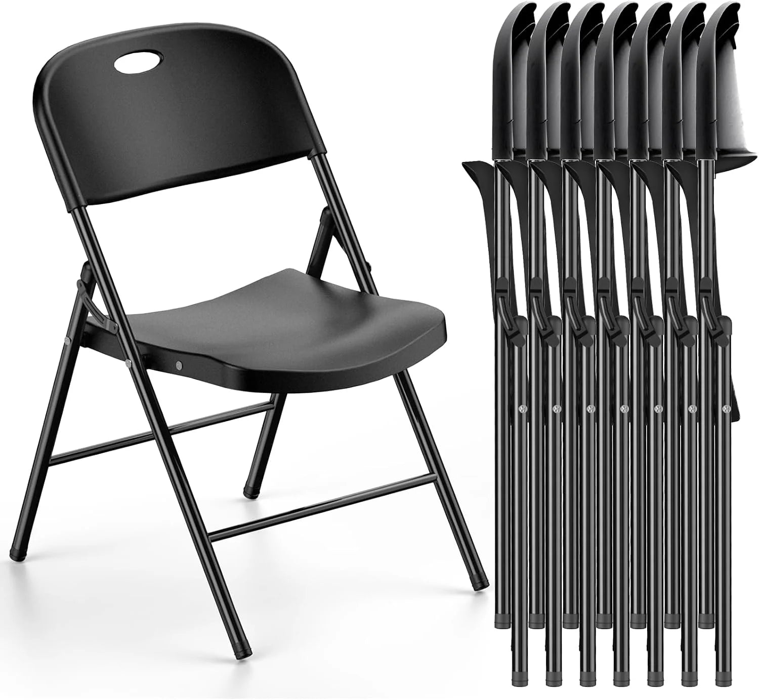 Discount 350 Weight Limit Heavy Duty Plastic Folding Chair with Reinfoced Steel Frame for Indoor and Outdoor, Wedding - Image 4