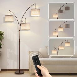 Discount Floor Lamp, Remote Control, Dimmable, 3 Light