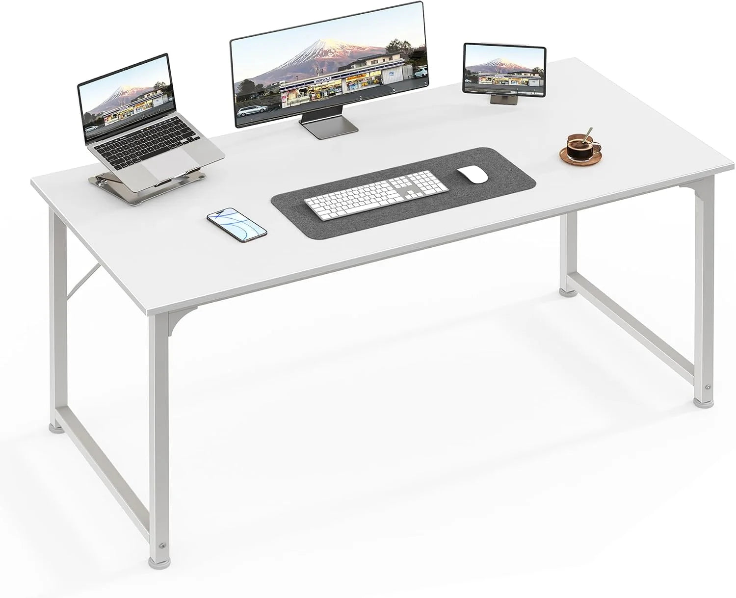 Discount Computer Desk, 55 Inch Home Office Desk - Image 2