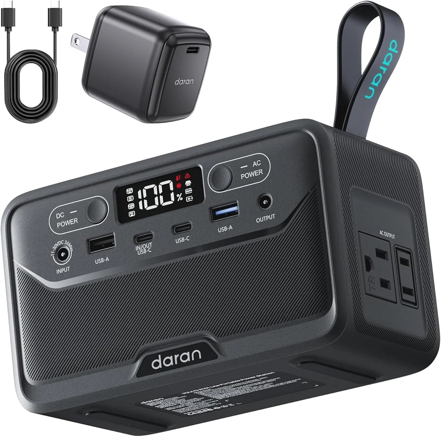 Discount Portable Power Station 89.6Wh LiFePO4 Battery, Solar Power Bank with AC Outlet 100W/110V - Image 2