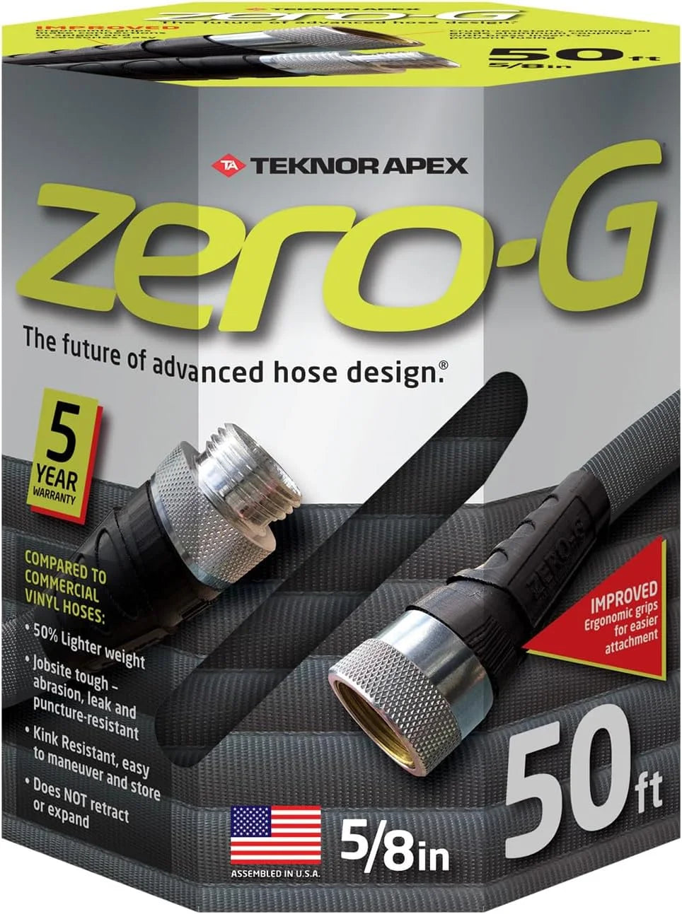 Discount 4001-100 Garden Hose, 5/8 x 100′, Gray - Image 3