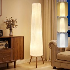 Discount 60 Inch Wood Floor Lamp, Bulb Included
