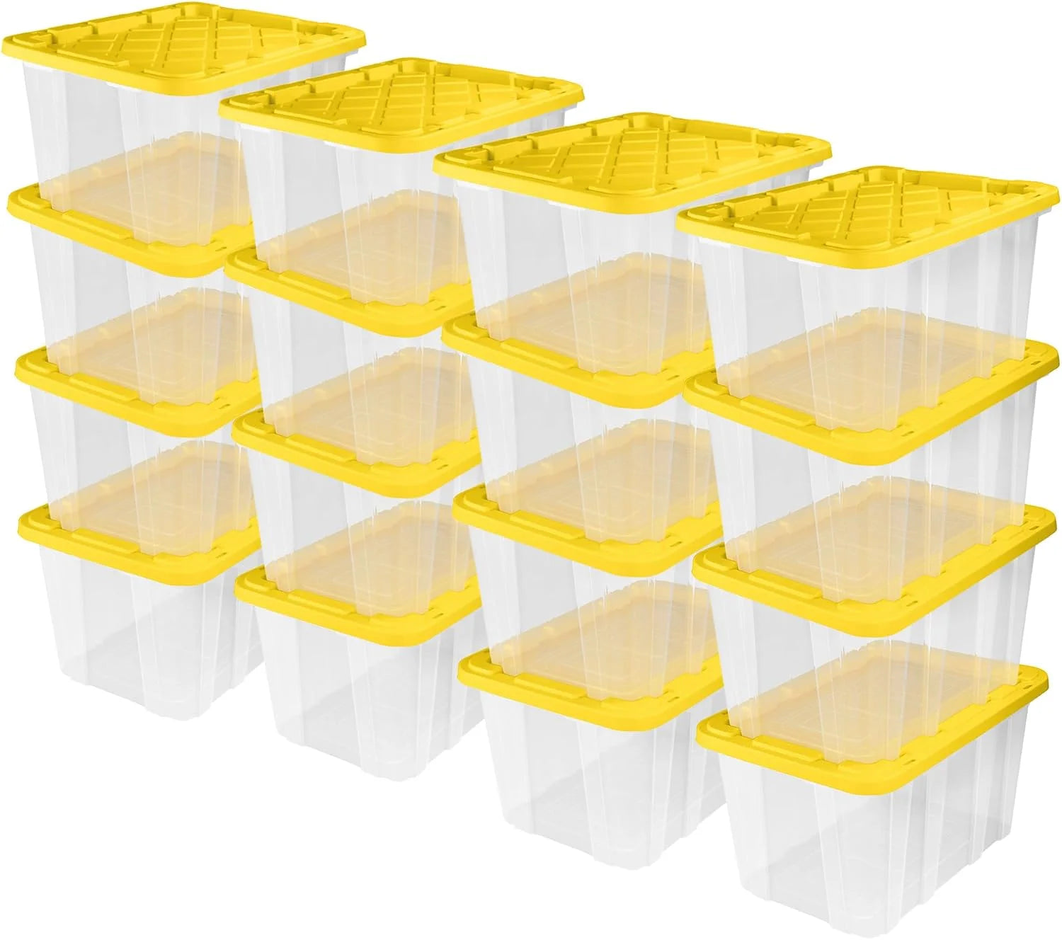 Discount Sterilite 4-Pack 27 Gallon Industrial Storage Tote, Heavy-Duty Plastic Bins