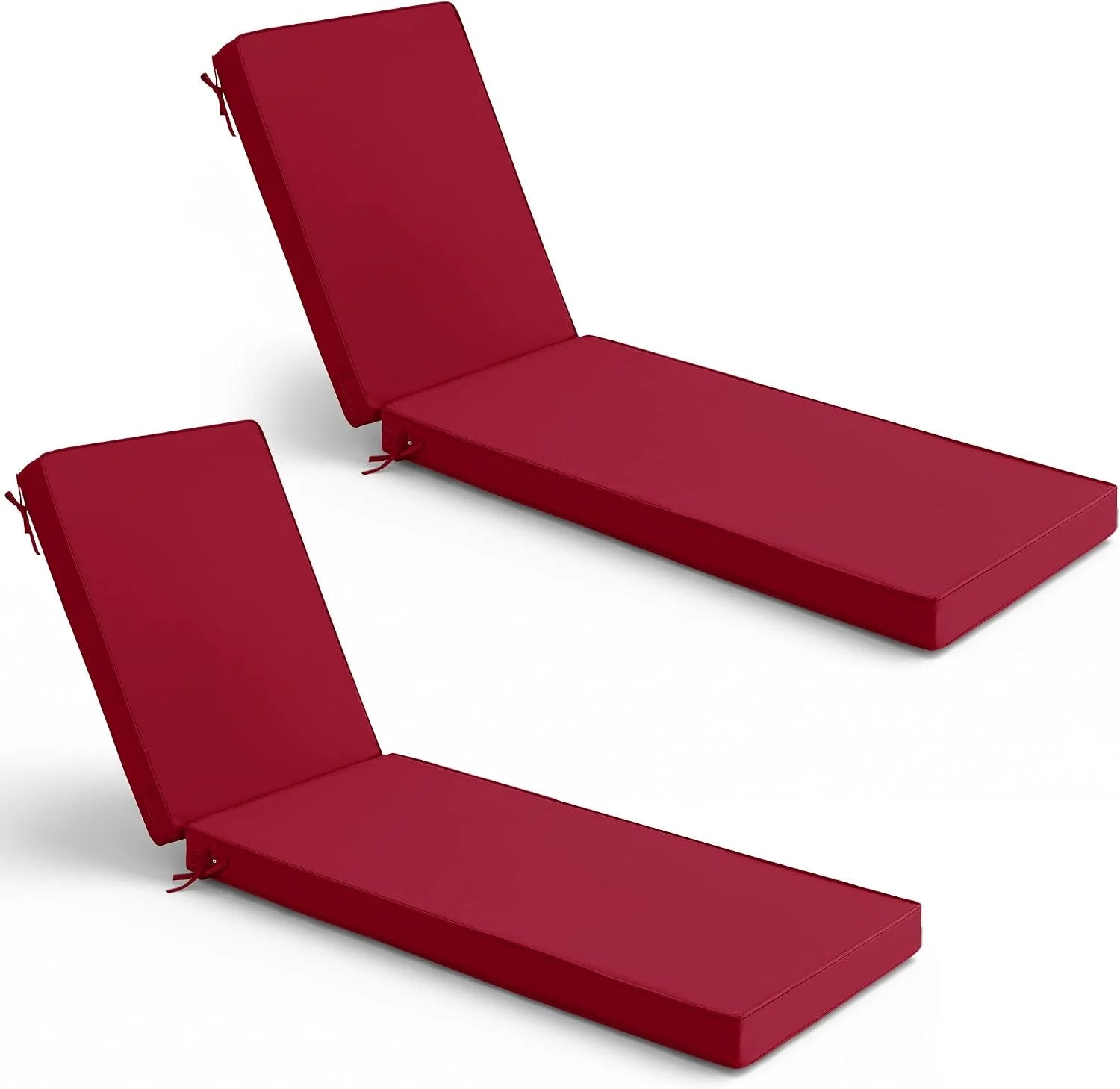 Discount Chaise Lounge Cushions Outdoor Set of 2, Waterproof and Fade Resistant Sun Lounger Replacement Cushion - Image 5