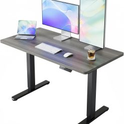 Discount HUANUO 32 Small Electric Standing Desk Adjustable Height, 4 Memory Height Settings
