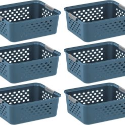 Alternative view of Discount Small Plastic Storage Basket, Black, Organize pantry items, office supplies, crafts, accessories, and household