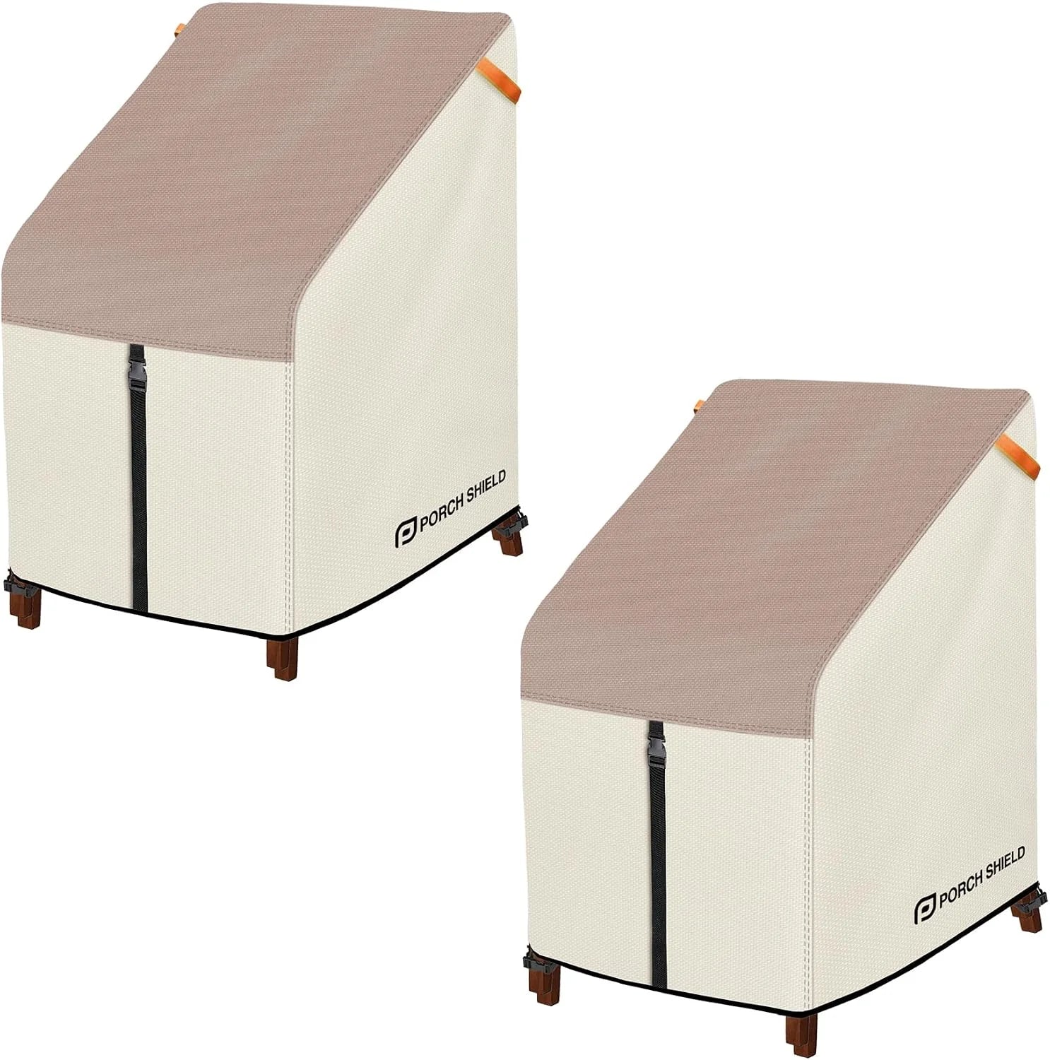 Discount Shield Patio Chair Covers -Waterproof Outdoor Lounge Deep Seat Lawn Chair Cover " 30W x 33D x 34H inch, Beige - Image 3