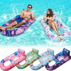 Discount 4 Pack Pool Floats Adult, Inflatable Pool Lounger Float Heavy Duty with Cup Holder