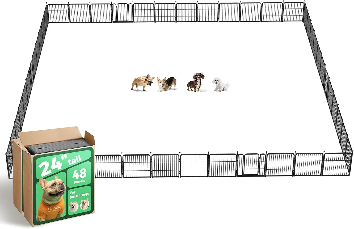 Discount Rollick Dog Playpen, Indoor, 24 H, 8 Panels - Image 80
