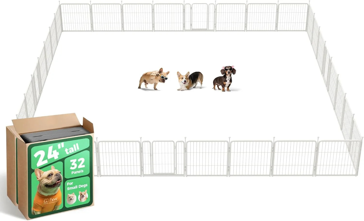 Discount Rollick Dog Playpen, Indoor, 24 H, 8 Panels - Image 83
