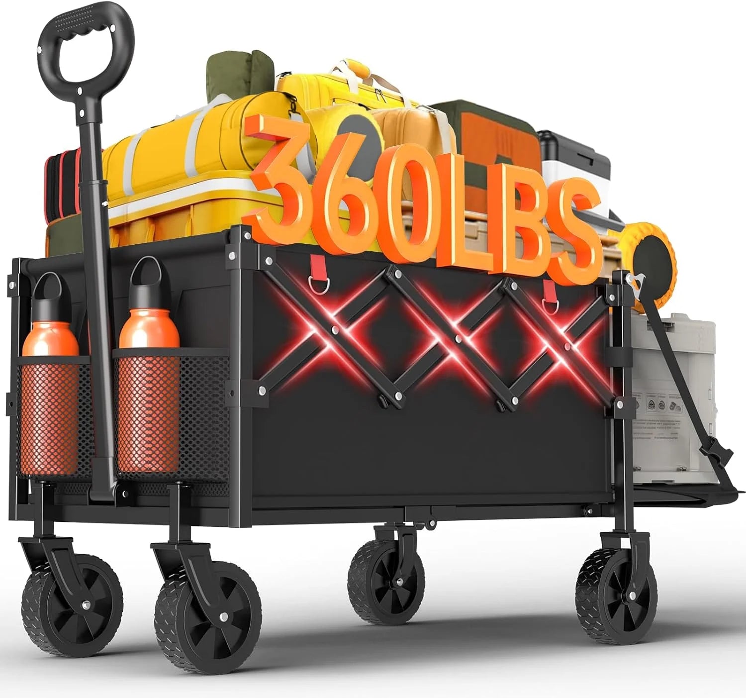 Discount Wagons Carts Foldable, 360LBS Folding Heavy Duty Wagon with Wheels - Image 2
