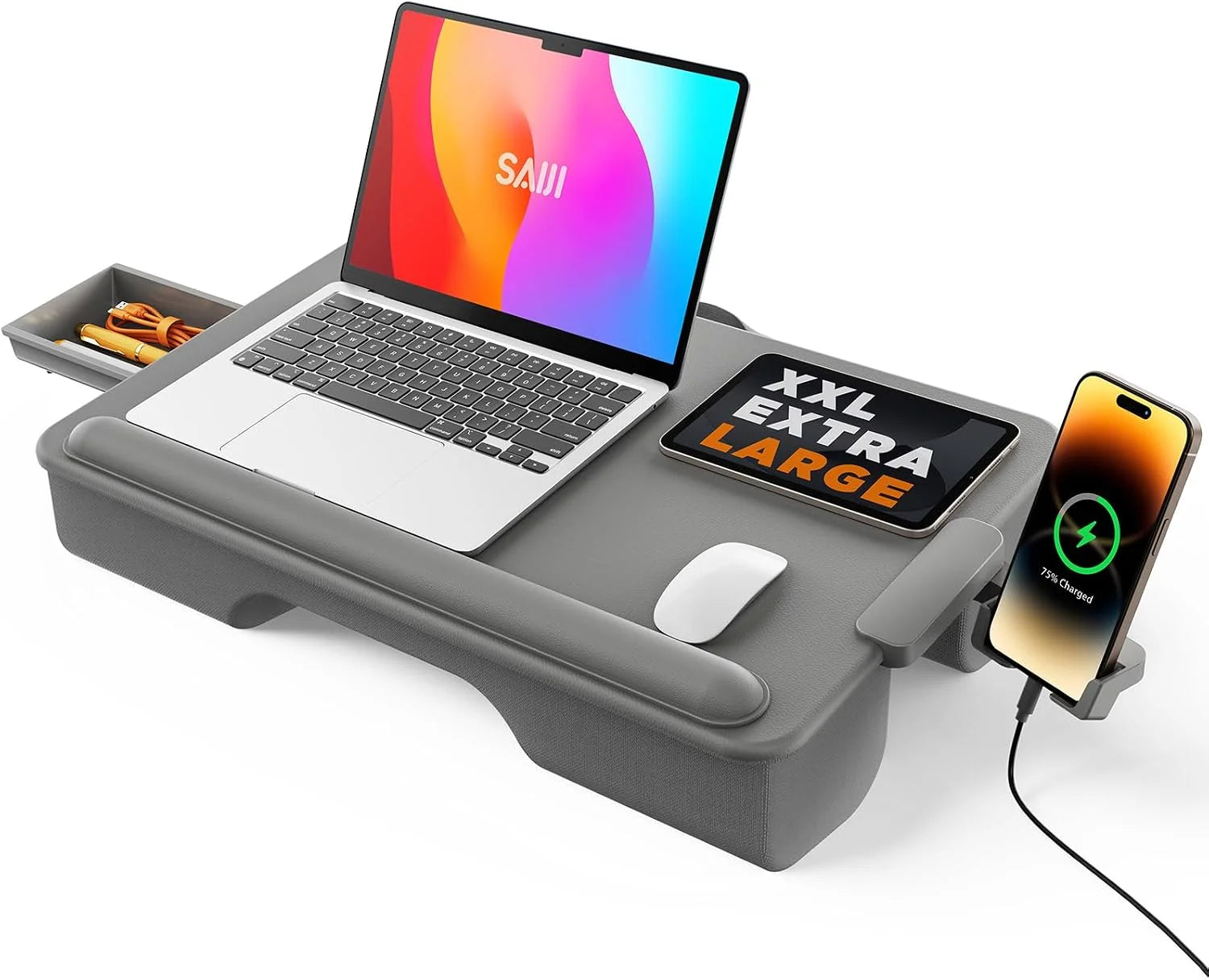 Discount Laptop Lap Desk, Portable Laptop Desk for Bed, Fits Up to 17 Laptops & MacBook