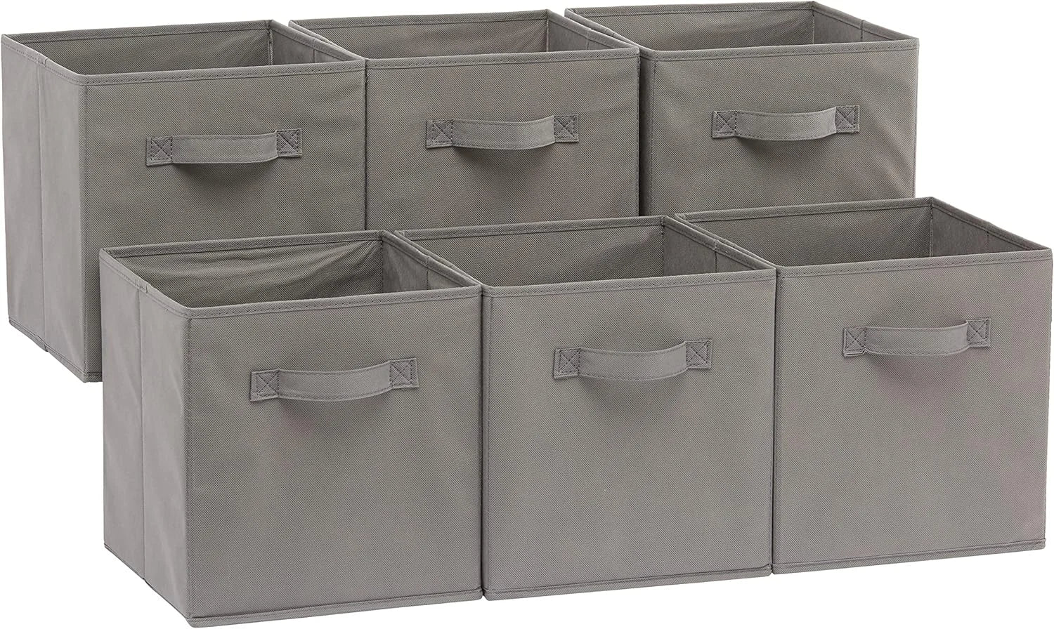 Discount Fabric Storage Cube Bins Organizer with Handles for Organization and Organizing Solution, 13x13x13