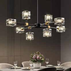 Discount Crystal Semi Flush Ceiling: Dining Room Bathroom Bedroom Chandelier