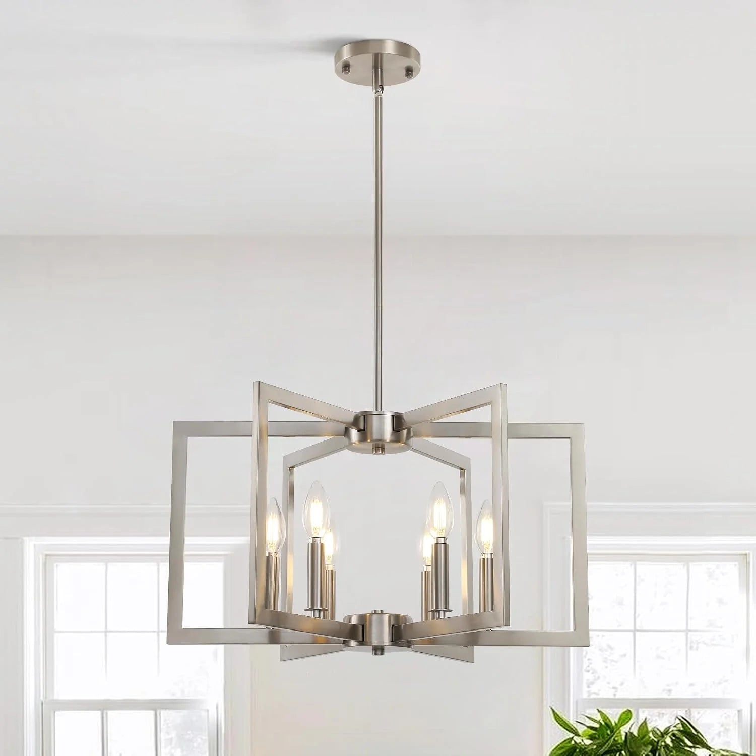 Discount 6-Light Gold Pendant Light, Modern Farmhouse Dining Room Light Fixtures Over Table - Image 6