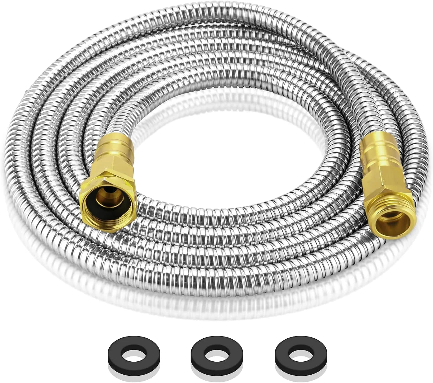 Discount Rosy Earth Stainless Steel Garden Hose 100 FT, Heavy Duty Expandable Water Hose - Image 11