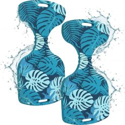 Discount Pool Saddle Floats for Adults, Stable & Comfortable Non-Inflatable Foam Water Saddle with Tropical Leaf Pattern