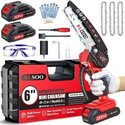 Alternative view of Discount RLSOO Mini Chainsaw Cordless, 6 Inch Handheld Chain Saw Battery Powered