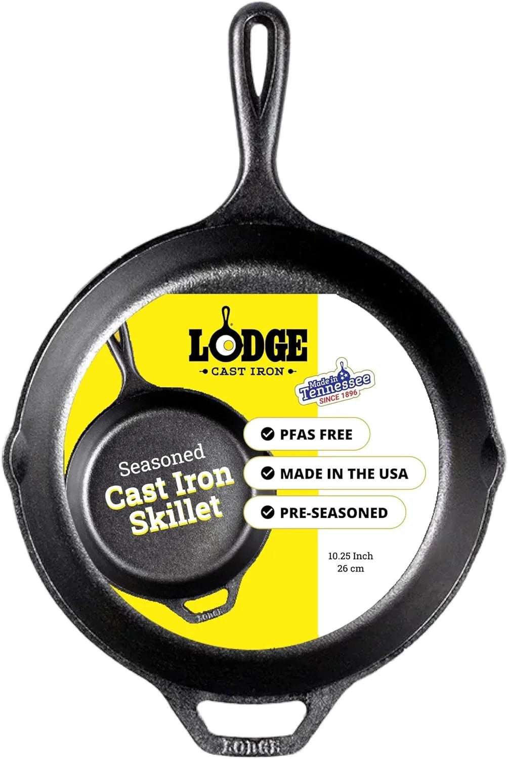 Discount Seasoned Cast Iron Skillet Set 8, 10.25 & 12 Inches - Image 6