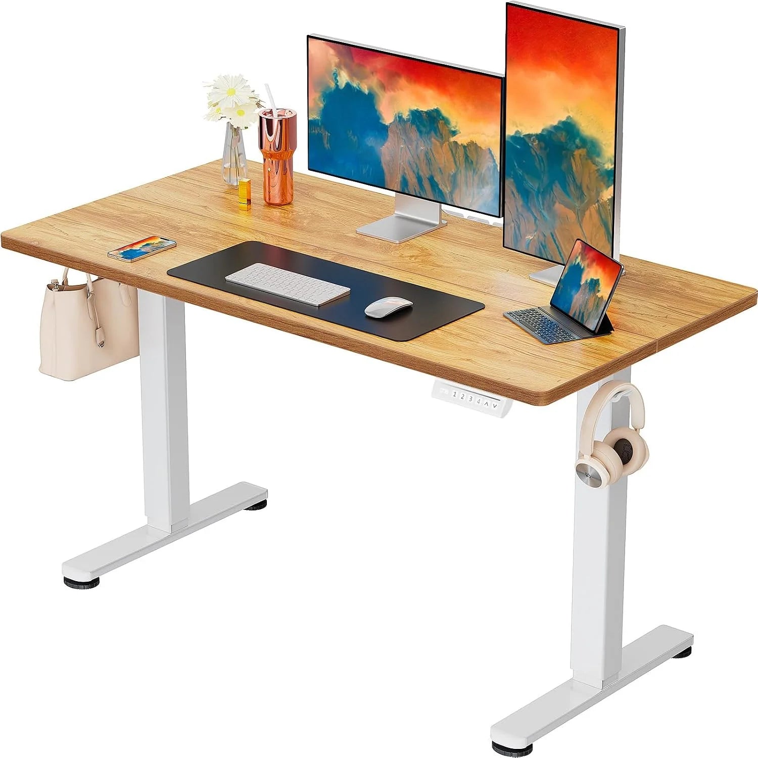 Discount Height Adjustable Electric Standing Desk, 48 x 24 Inches Sit Stand up Desk - Image 43