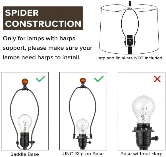 Discount GO&SO Lamp Shades Set of 2, Modern Lamp Shades For Table Lamps Replacement - Image 18