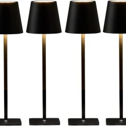 Alternative view of Discount Gold Led Cordless Table Lamps-Rechargeable Lamp Set of 4