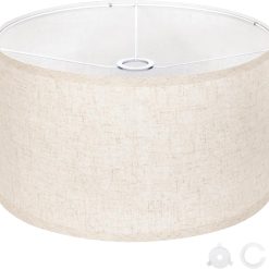 Alternative view of Discount OUTON Beige Large Drum Lamp Shades for Floor Lamp