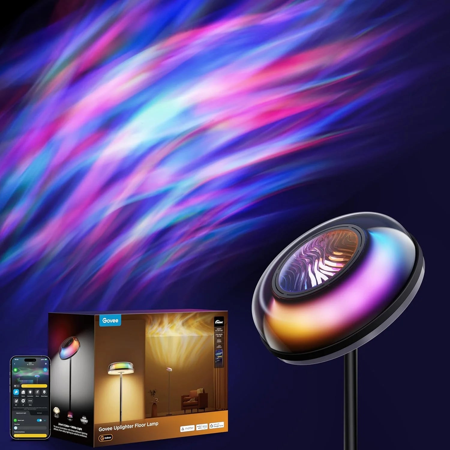 Discount Uplighter Floor Lamp, LED Modern Corner Floor Light
