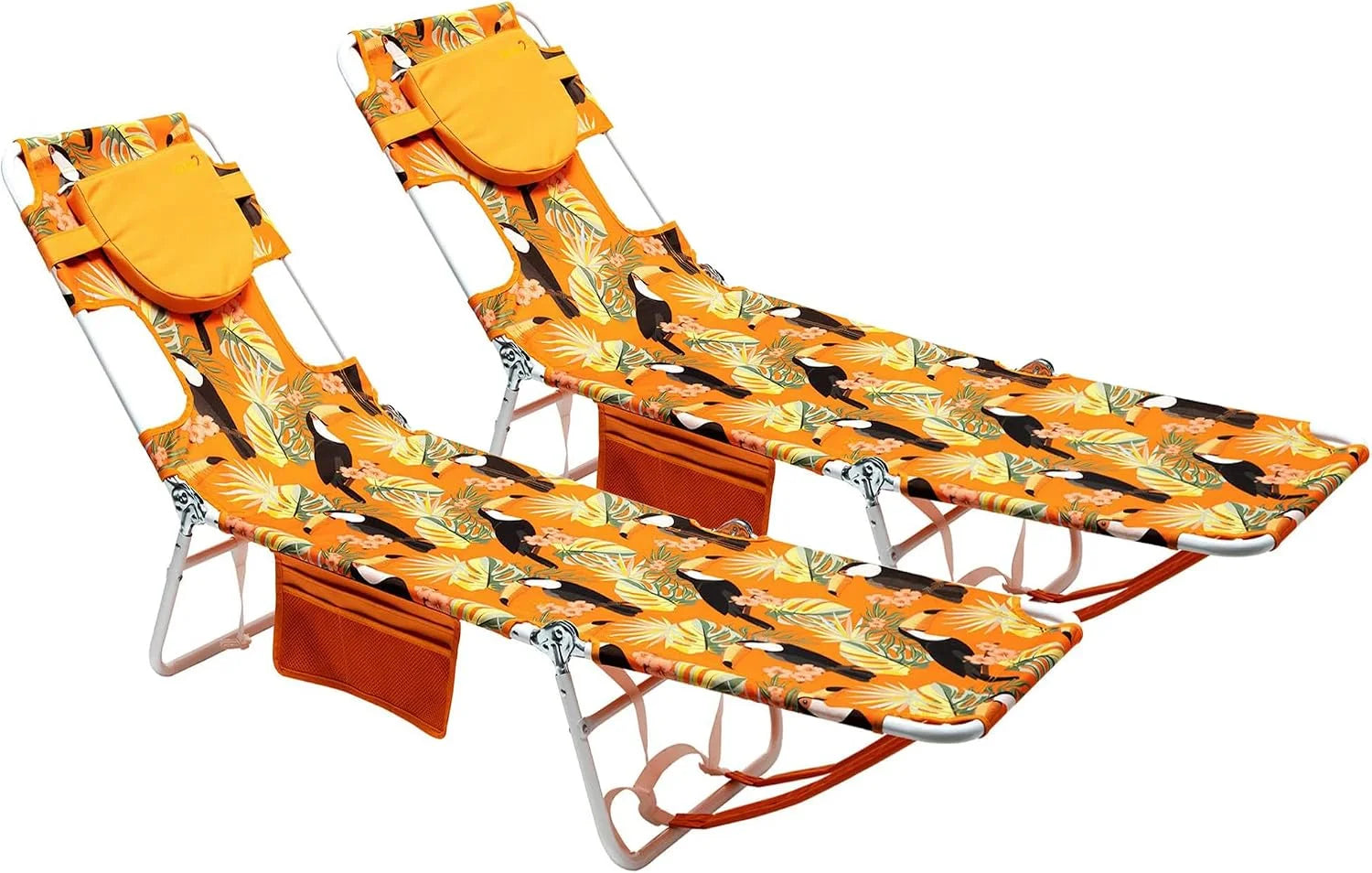 Special Beach Lounge Chair, Reclining Beach Chairs Lay Flat, Folding Camping Chairs Portable Camp Cot with Backpack - Image 10