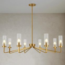 Alternative view of Discount ACANER 6-Light Brushed Gold Farmhouse Chandelier for Dining Room