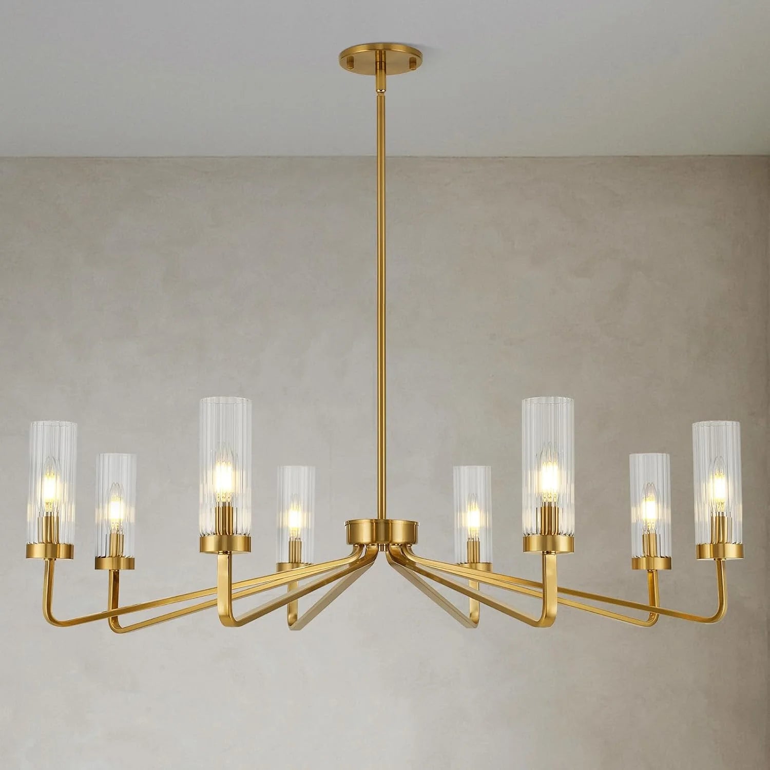 Discount ACANER 6-Light Brushed Gold Farmhouse Chandelier for Dining Room - Image 2