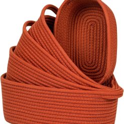 Alternative view of Discount Storage Basket Cotton Rope Organizer Baskets for Shelves, Set of 5 Decorative Closet Storage Bins