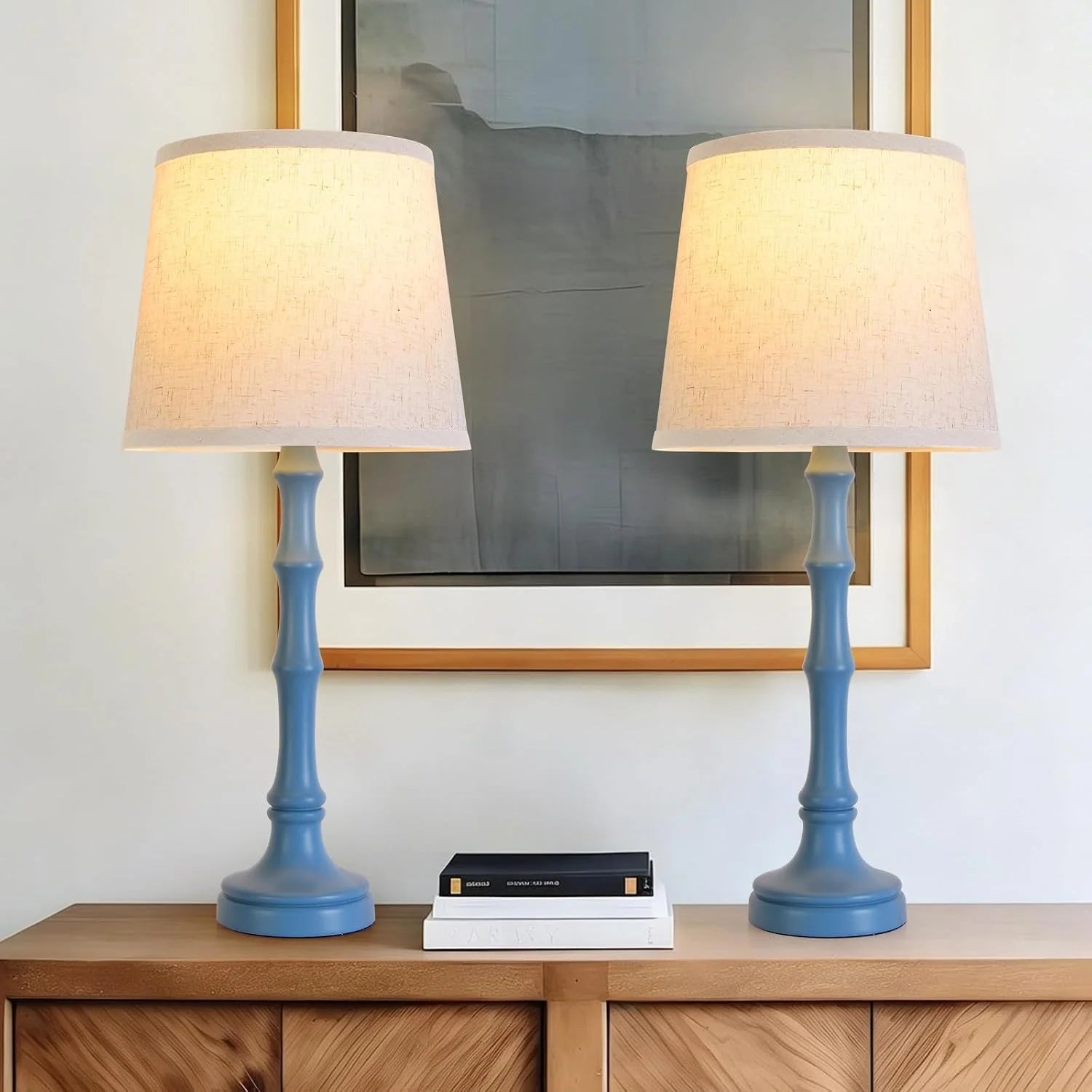 Discount Modern Farmhouse Table Lamp Bedside Reading Lamps Living Room End Tables Set Lamps for Night Stands Bedroom - Image 7